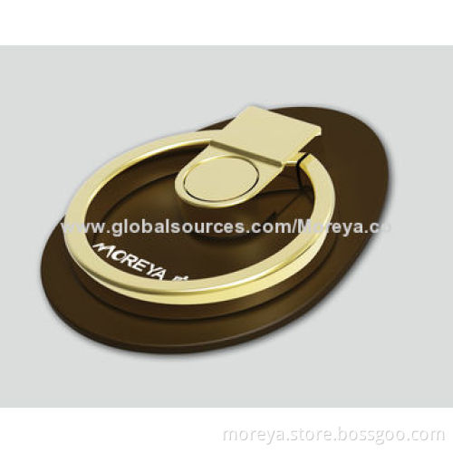 Mobile Phone Accessory Finger Ring Holder, Zinc Alloy Material, with Black/White/Coffee Colors